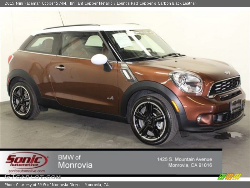 Brilliant Copper Metallic / Lounge Red Copper & Carbon Black Leather 2015 Mini Paceman Cooper S All4