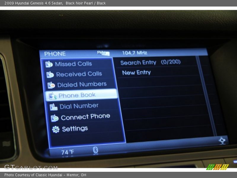Black Noir Pearl / Black 2009 Hyundai Genesis 4.6 Sedan