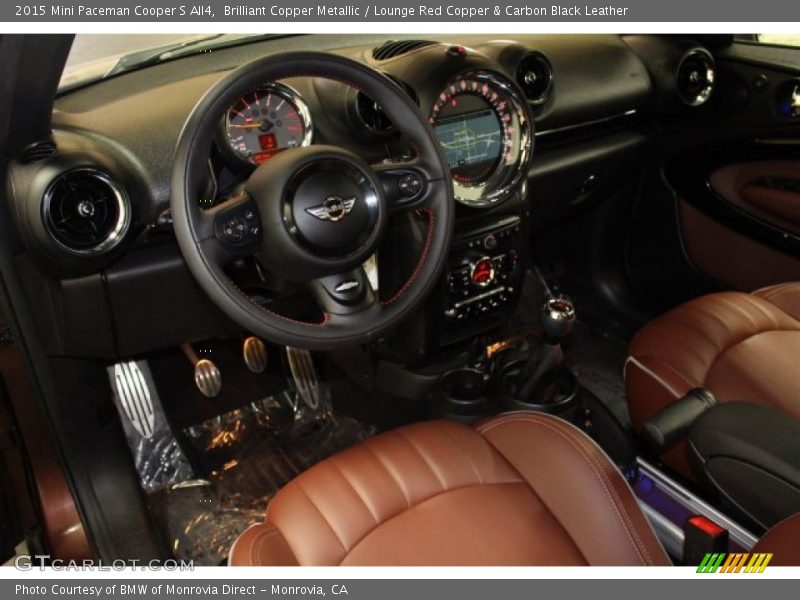  2015 Paceman Cooper S All4 Lounge Red Copper & Carbon Black Leather Interior