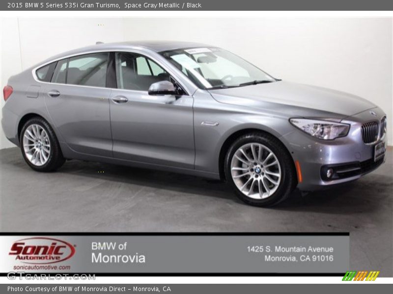 Space Gray Metallic / Black 2015 BMW 5 Series 535i Gran Turismo