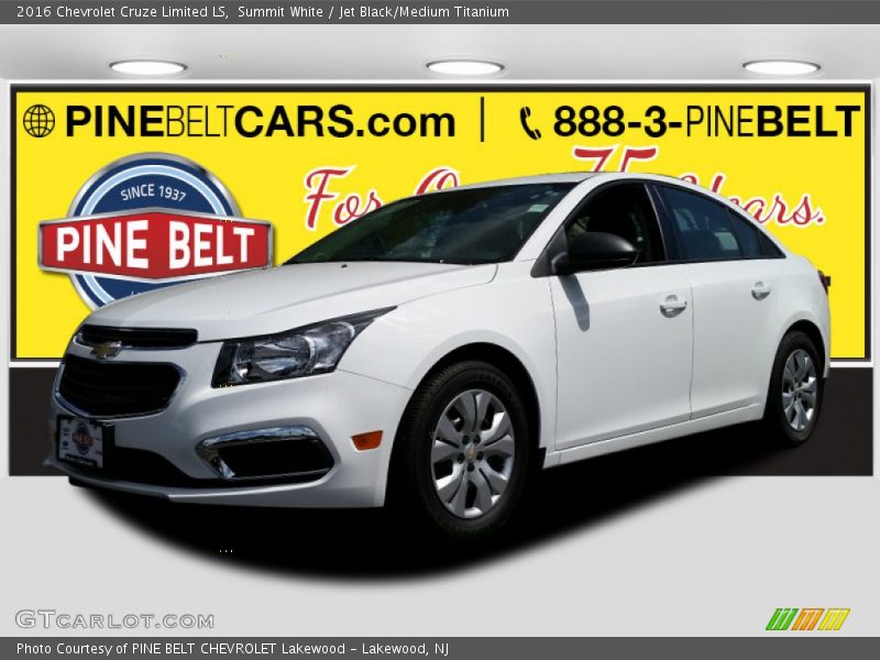 Summit White / Jet Black/Medium Titanium 2016 Chevrolet Cruze Limited LS