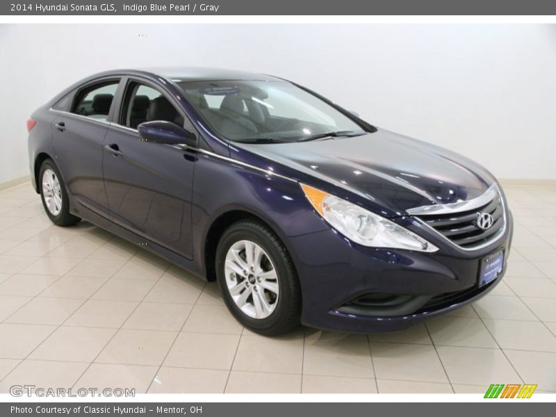 Indigo Blue Pearl / Gray 2014 Hyundai Sonata GLS