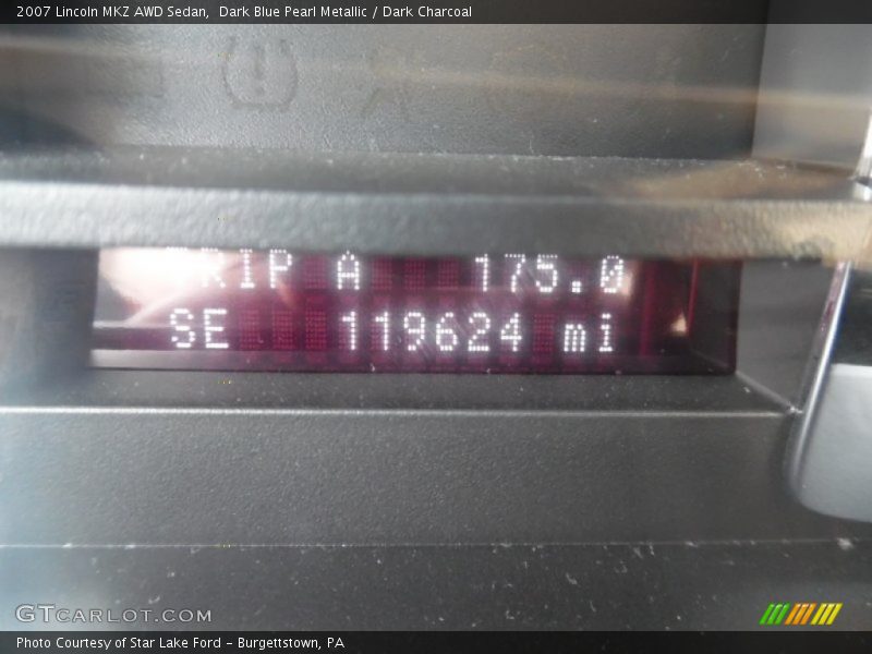 Dark Blue Pearl Metallic / Dark Charcoal 2007 Lincoln MKZ AWD Sedan