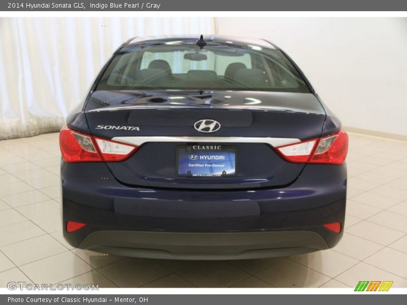 Indigo Blue Pearl / Gray 2014 Hyundai Sonata GLS