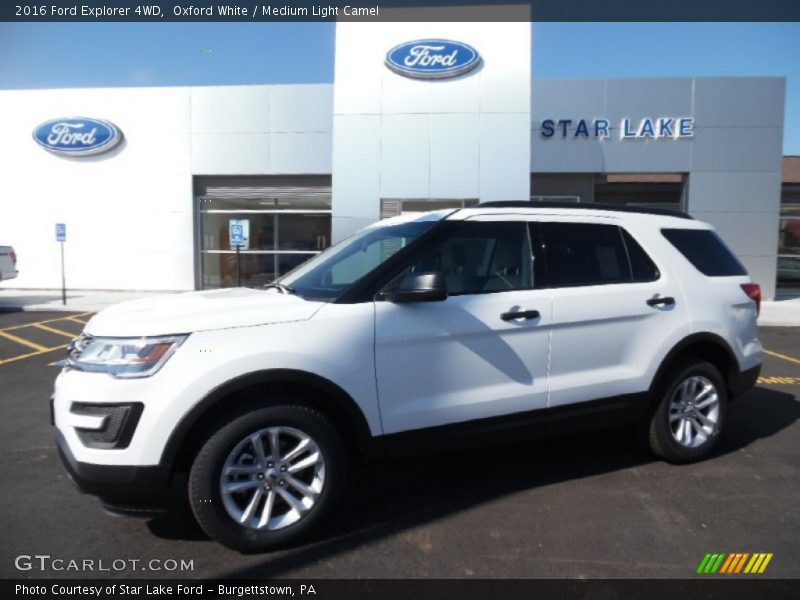 Oxford White / Medium Light Camel 2016 Ford Explorer 4WD