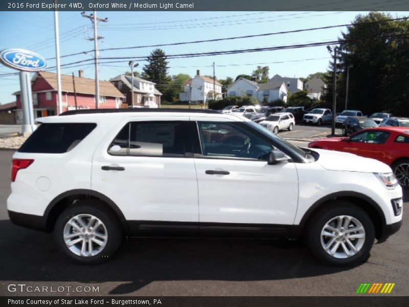 Oxford White / Medium Light Camel 2016 Ford Explorer 4WD