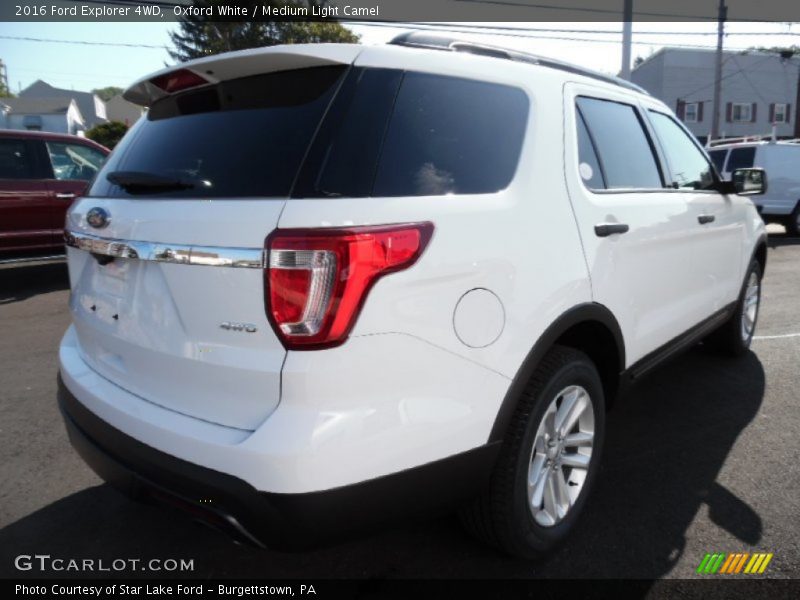 Oxford White / Medium Light Camel 2016 Ford Explorer 4WD
