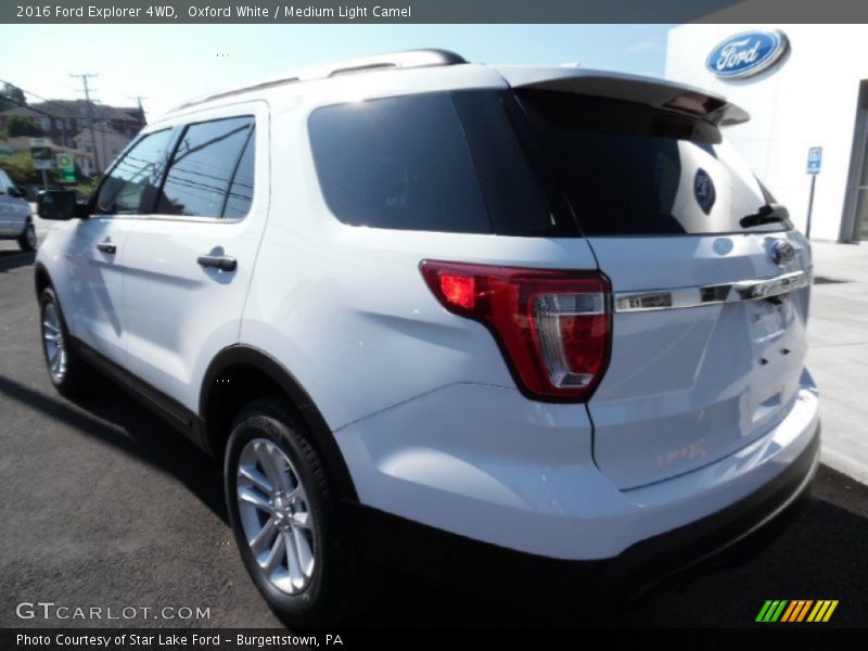 Oxford White / Medium Light Camel 2016 Ford Explorer 4WD