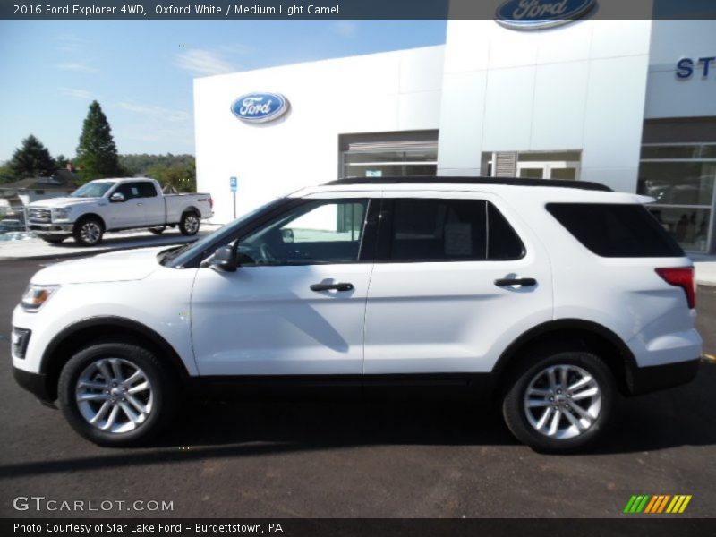 Oxford White / Medium Light Camel 2016 Ford Explorer 4WD