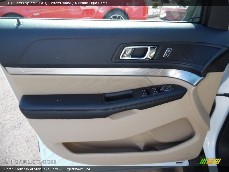 Oxford White / Medium Light Camel 2016 Ford Explorer 4WD