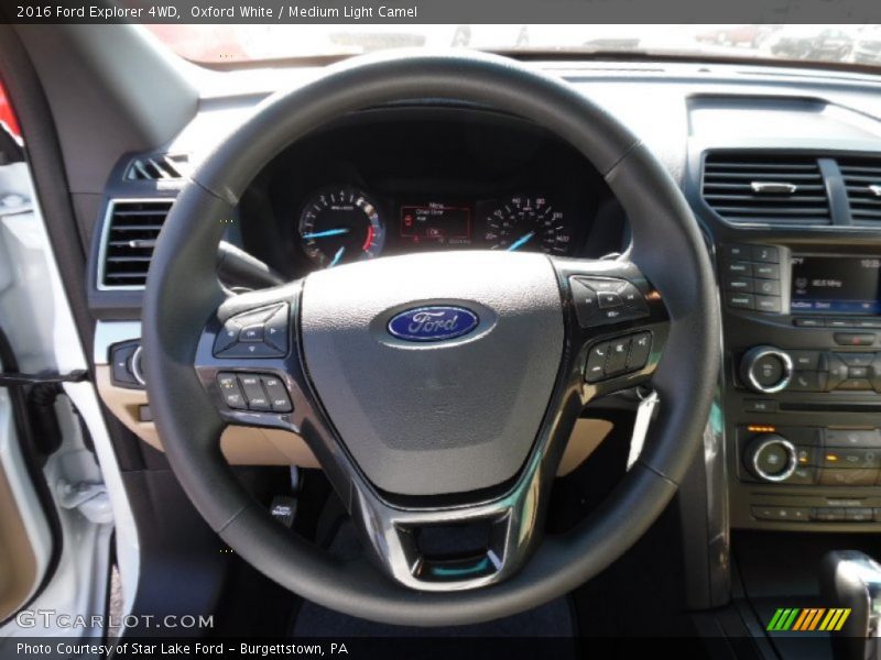 Oxford White / Medium Light Camel 2016 Ford Explorer 4WD