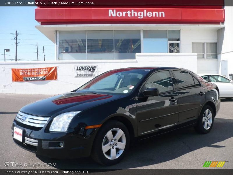 Black / Medium Light Stone 2006 Ford Fusion SE V6