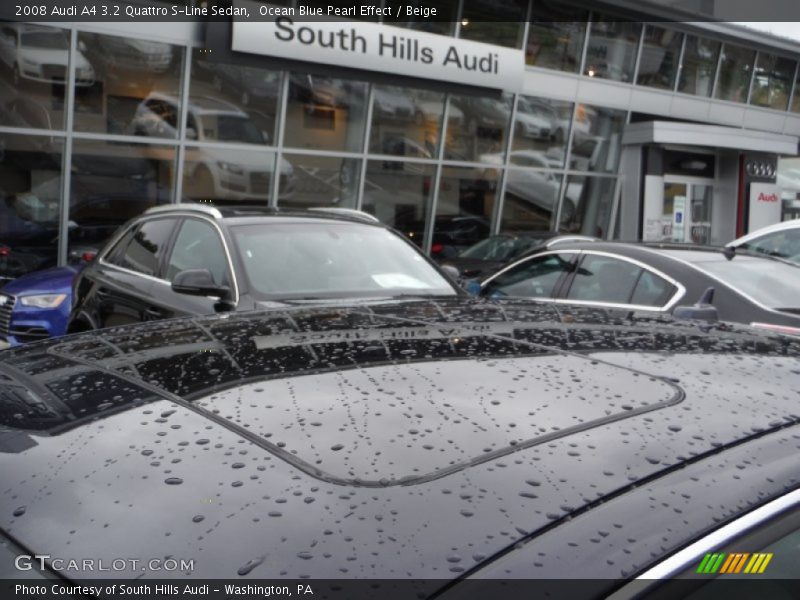 Ocean Blue Pearl Effect / Beige 2008 Audi A4 3.2 Quattro S-Line Sedan