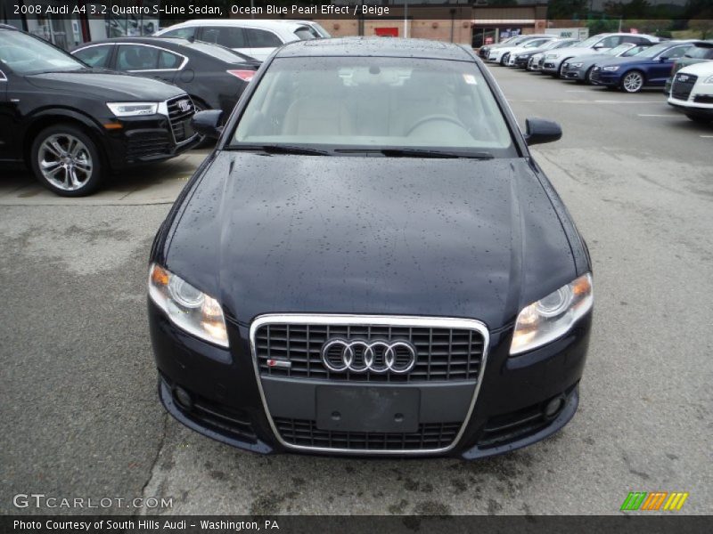 Ocean Blue Pearl Effect / Beige 2008 Audi A4 3.2 Quattro S-Line Sedan