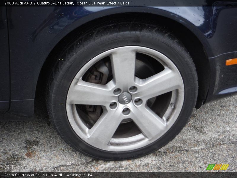 Ocean Blue Pearl Effect / Beige 2008 Audi A4 3.2 Quattro S-Line Sedan
