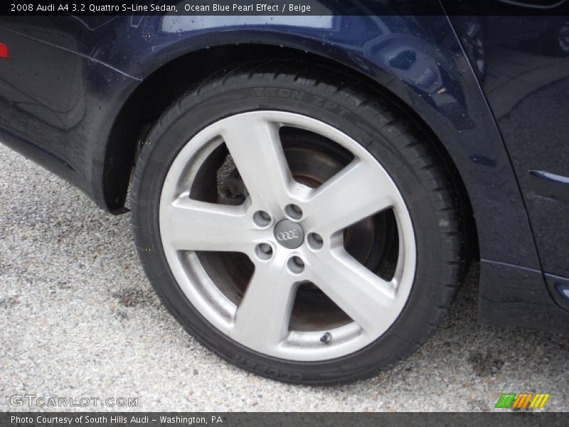 Ocean Blue Pearl Effect / Beige 2008 Audi A4 3.2 Quattro S-Line Sedan