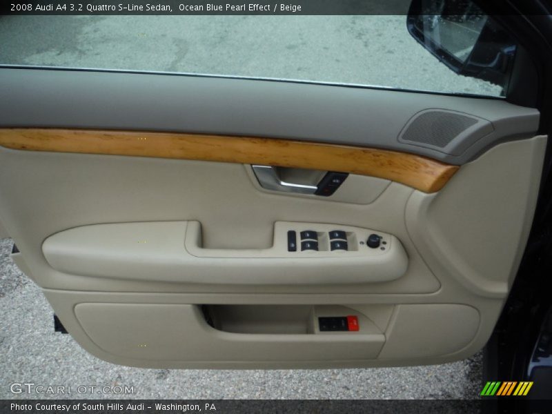 Ocean Blue Pearl Effect / Beige 2008 Audi A4 3.2 Quattro S-Line Sedan