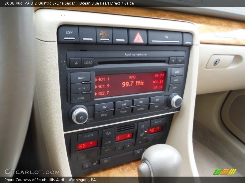 Ocean Blue Pearl Effect / Beige 2008 Audi A4 3.2 Quattro S-Line Sedan