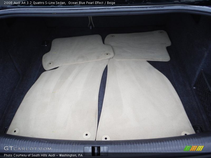 Ocean Blue Pearl Effect / Beige 2008 Audi A4 3.2 Quattro S-Line Sedan