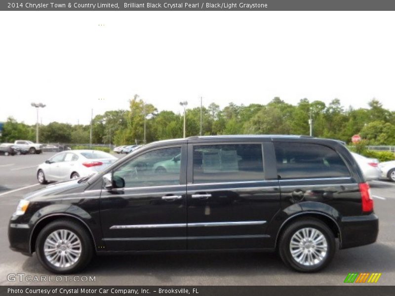 Brilliant Black Crystal Pearl / Black/Light Graystone 2014 Chrysler Town & Country Limited