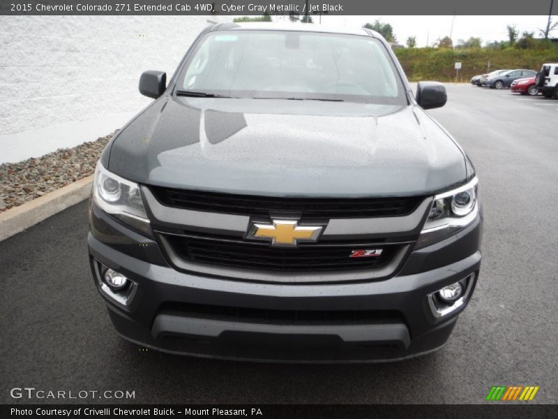 Cyber Gray Metallic / Jet Black 2015 Chevrolet Colorado Z71 Extended Cab 4WD
