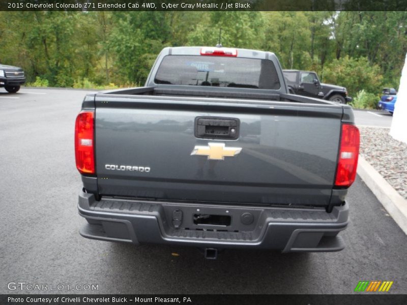 Cyber Gray Metallic / Jet Black 2015 Chevrolet Colorado Z71 Extended Cab 4WD