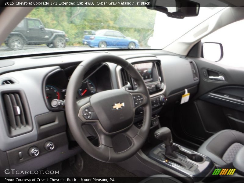 Cyber Gray Metallic / Jet Black 2015 Chevrolet Colorado Z71 Extended Cab 4WD