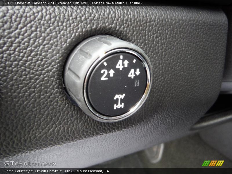 Cyber Gray Metallic / Jet Black 2015 Chevrolet Colorado Z71 Extended Cab 4WD