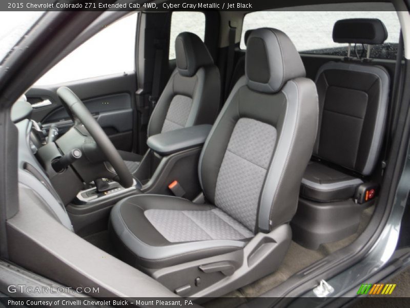Cyber Gray Metallic / Jet Black 2015 Chevrolet Colorado Z71 Extended Cab 4WD