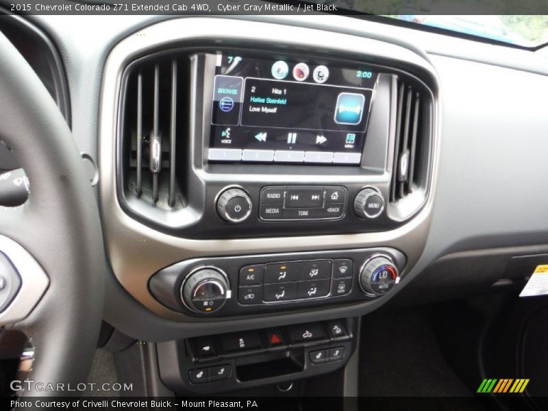 Cyber Gray Metallic / Jet Black 2015 Chevrolet Colorado Z71 Extended Cab 4WD