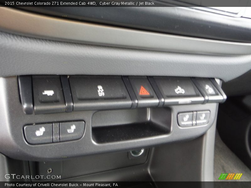 Cyber Gray Metallic / Jet Black 2015 Chevrolet Colorado Z71 Extended Cab 4WD