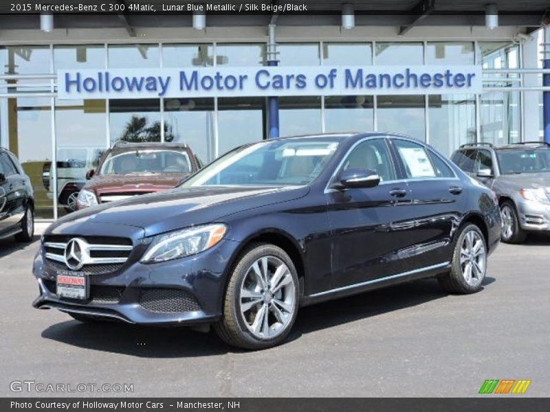Lunar Blue Metallic / Silk Beige/Black 2015 Mercedes-Benz C 300 4Matic