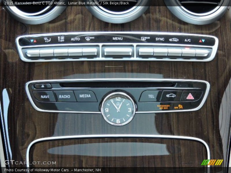 Lunar Blue Metallic / Silk Beige/Black 2015 Mercedes-Benz C 300 4Matic
