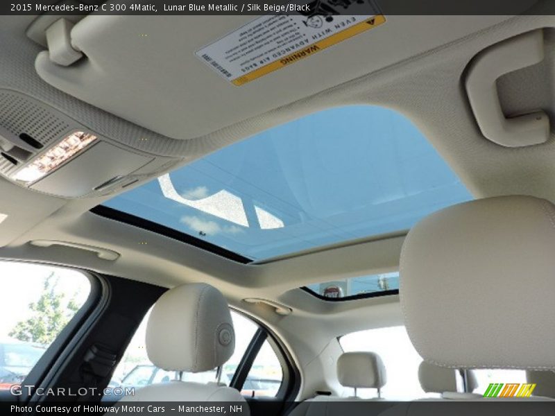 Lunar Blue Metallic / Silk Beige/Black 2015 Mercedes-Benz C 300 4Matic