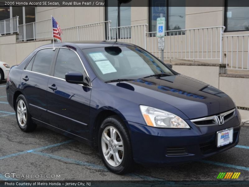 Royal Blue Pearl / Gray 2006 Honda Accord SE Sedan