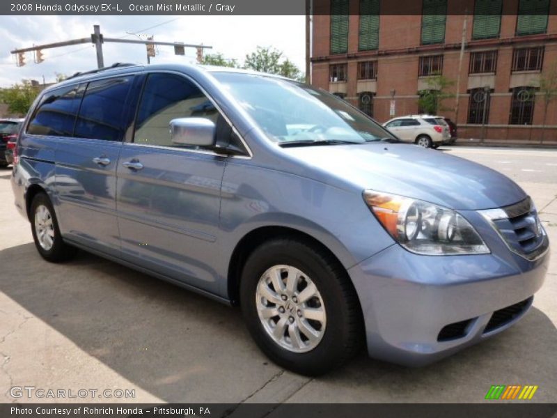 Ocean Mist Metallic / Gray 2008 Honda Odyssey EX-L