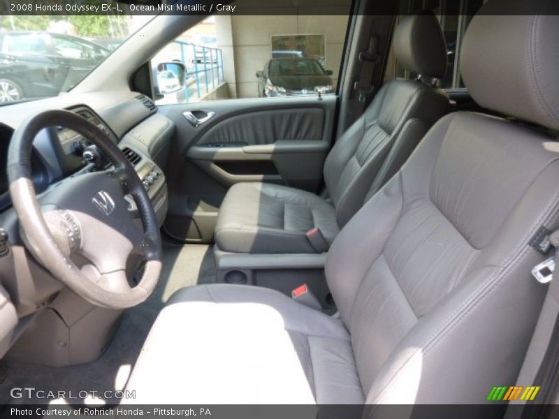 Ocean Mist Metallic / Gray 2008 Honda Odyssey EX-L
