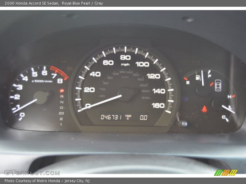 Royal Blue Pearl / Gray 2006 Honda Accord SE Sedan