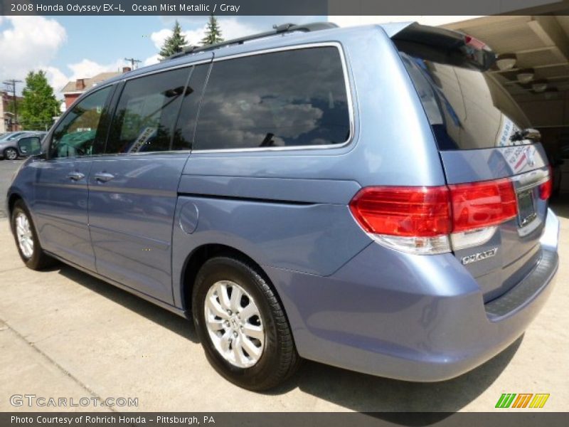 Ocean Mist Metallic / Gray 2008 Honda Odyssey EX-L