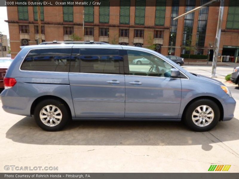 Ocean Mist Metallic / Gray 2008 Honda Odyssey EX-L