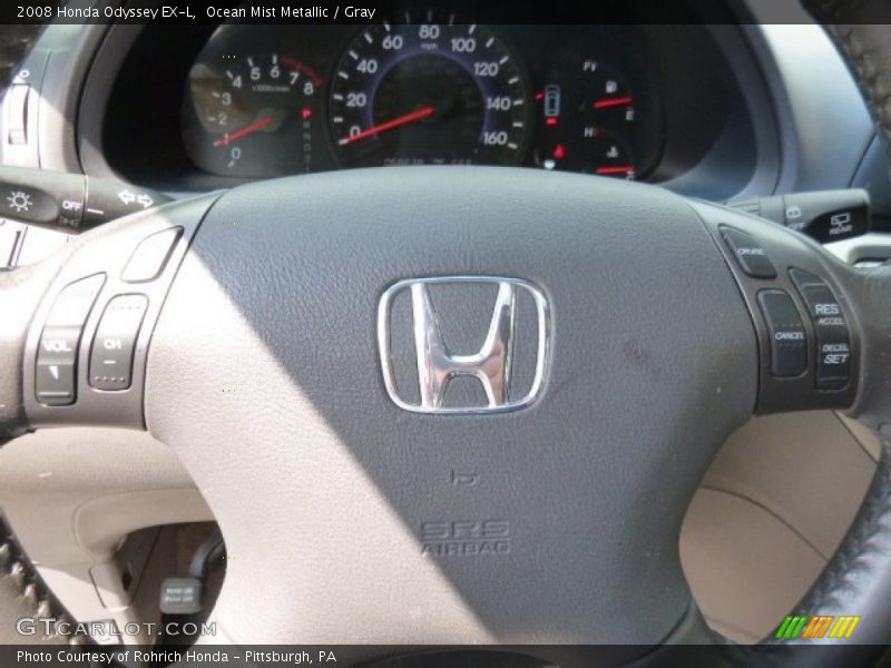 Ocean Mist Metallic / Gray 2008 Honda Odyssey EX-L