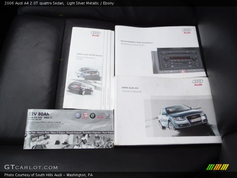 Light Silver Metallic / Ebony 2006 Audi A4 2.0T quattro Sedan