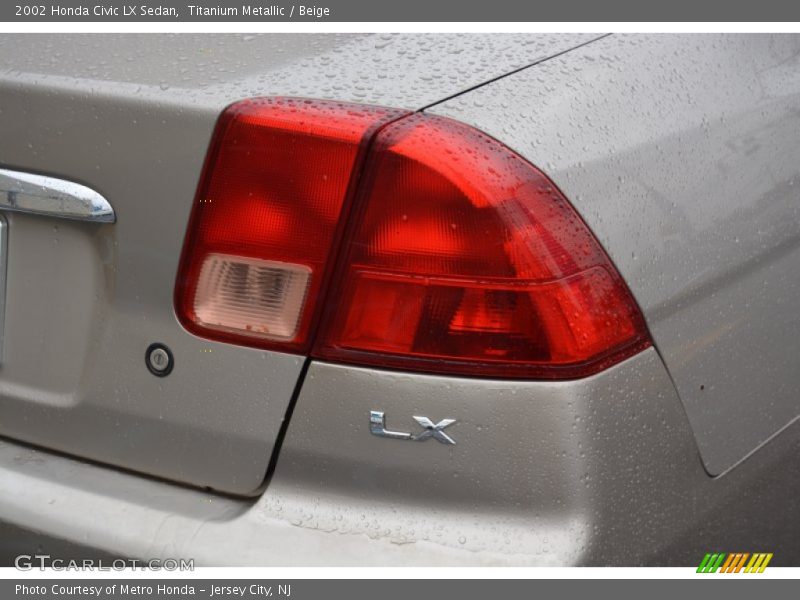 Titanium Metallic / Beige 2002 Honda Civic LX Sedan