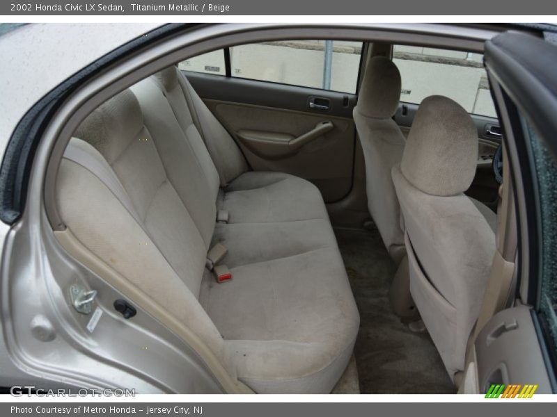 Titanium Metallic / Beige 2002 Honda Civic LX Sedan