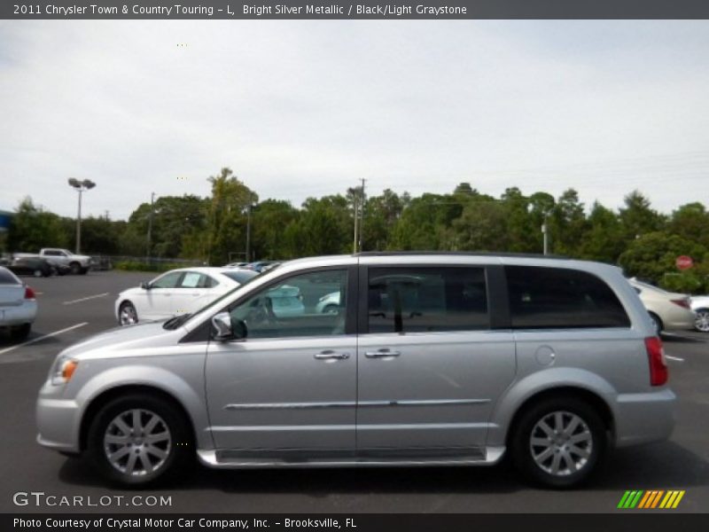 Bright Silver Metallic / Black/Light Graystone 2011 Chrysler Town & Country Touring - L