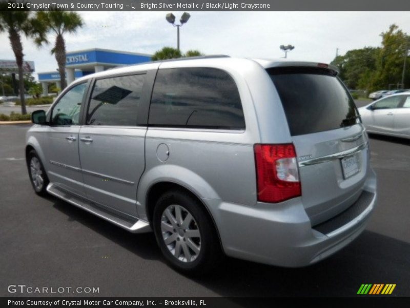 Bright Silver Metallic / Black/Light Graystone 2011 Chrysler Town & Country Touring - L