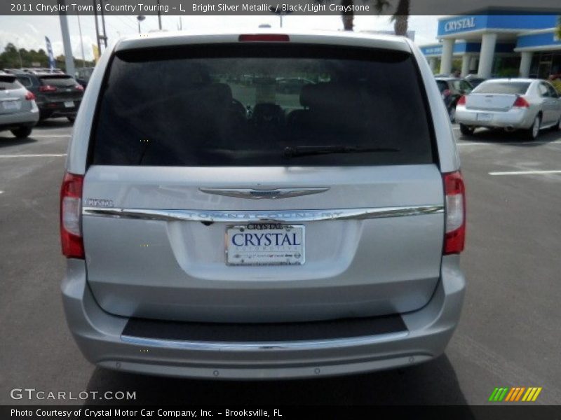 Bright Silver Metallic / Black/Light Graystone 2011 Chrysler Town & Country Touring - L