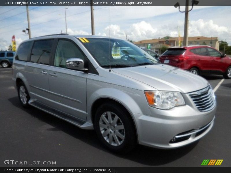 Bright Silver Metallic / Black/Light Graystone 2011 Chrysler Town & Country Touring - L