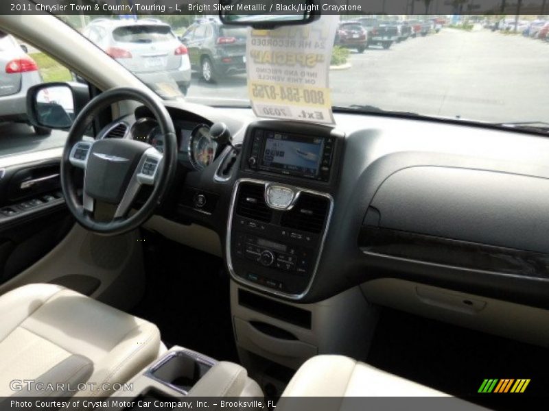 Bright Silver Metallic / Black/Light Graystone 2011 Chrysler Town & Country Touring - L