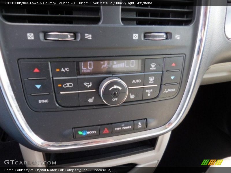 Bright Silver Metallic / Black/Light Graystone 2011 Chrysler Town & Country Touring - L